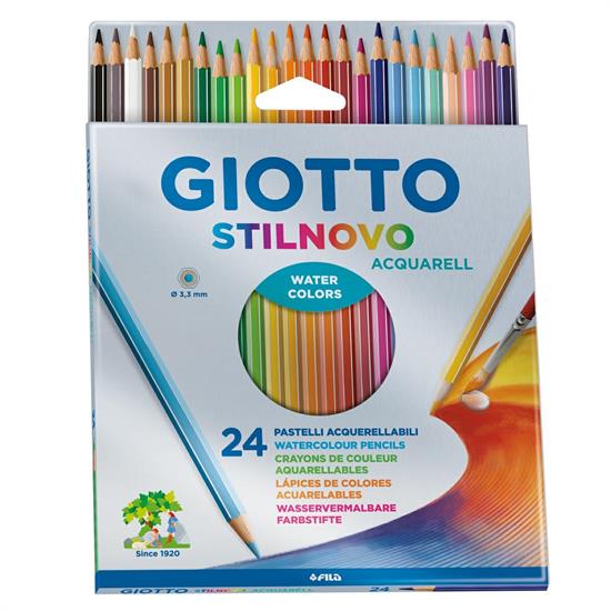 Colori Matite acquerellabili Giotto Stilnovo – scatola 24 colori –  Segnalibro Promozioni Editoriali